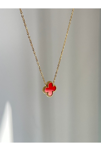 YOUES JEWELRY 316l Çelik Kırmızı Kadın Kolye