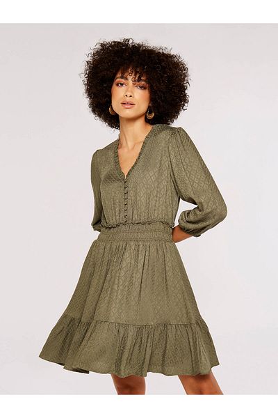 Apricot Jakarlı Kumaş