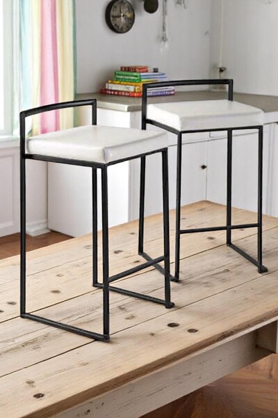 SEZBİL Bar Sandalyesi (3 ADET) Iskandinav Z Sandalye Bistro Sandalye Ada Mutf...