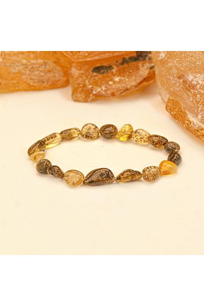 Skygo Natural Cut Drop Amber Bracelet