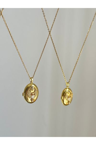 YOUES JEWELRY 316L الصلب الياء قلادة حجر الفينيق قلادة ذهبية