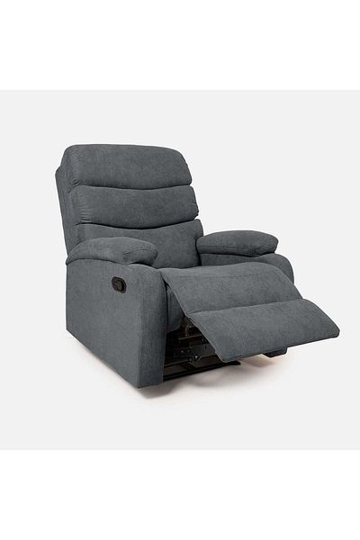 Generic Velvet Recliner Chair, Lazy Chair, Single Seater Sofa for Living Room, Bedroom, Home Office, Grey