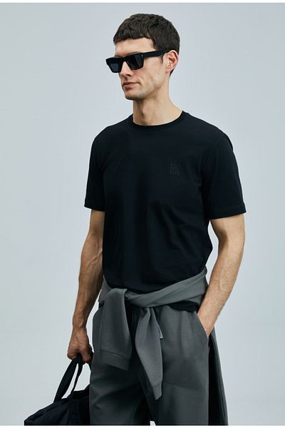 Lufian 111020265 Pablo Modern Graphic T- Shirt Men's T-Shirt Black