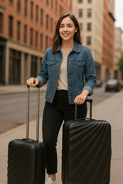 Wexta Wx-300 Siyah Kırılmaz 3'lü Set Valiz