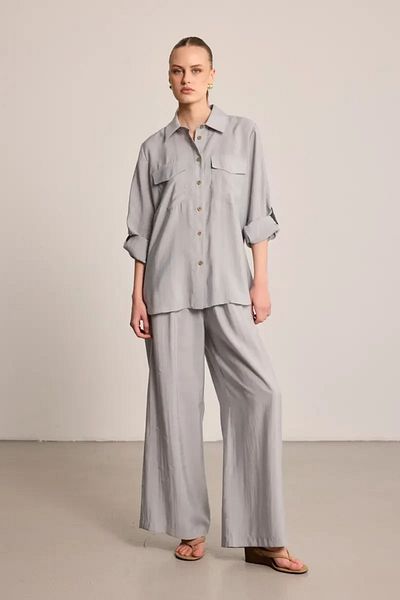 Gusto Wide Leg Trousers - Gray