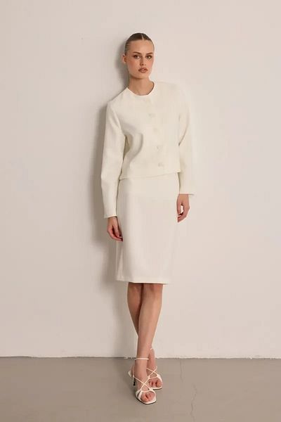 Gusto Pencil Skirt - Ecru