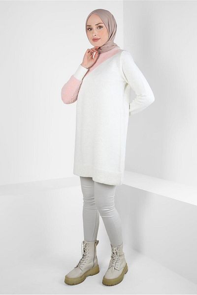 Alvina TWO COLOR KNITWEAR TUNIC 44349