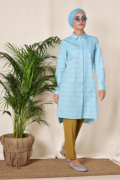 Alvina TUNICA CU BUTON CU MODEL PĂTRAT 4980