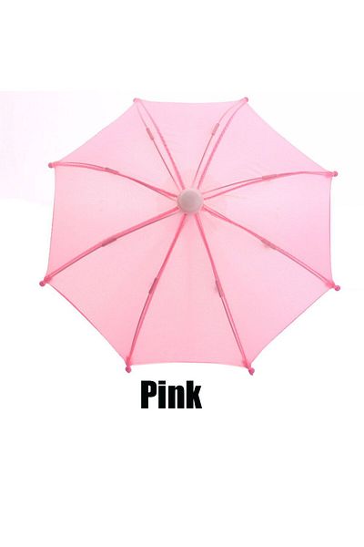 Choice pink New Style Colorful Plastic Mini Umbrella Rain Gear Toy Umbrella Baby Toy Girl Gift Doll Embelli