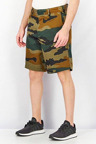 Diesel Men Camouflage Basic Shorts, Olive, Multicolor