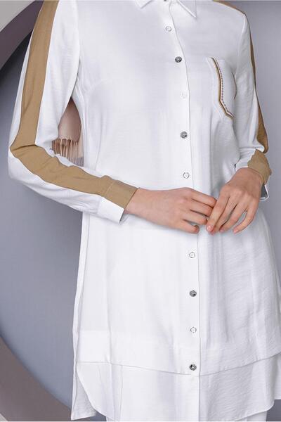 Alvina Strip Detail Buttoned Tunic 41422