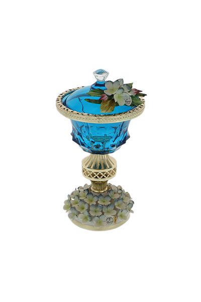 GiftExpress Bomboniera albastra Murano Luxurious Hydrangea