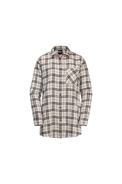 Jack Wolfskin Karohemd Für Damen In Offwhite