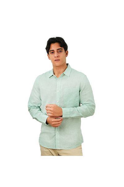 Giordano Men's Linen Cotton Poplin Shirt