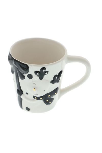 GiftExpress Cana renișor alb negru 400ml