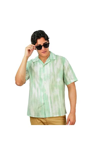 Giordano Men's Linen Cotton Poplin Shirt: Relaxed Fit, Breathable & Stylish