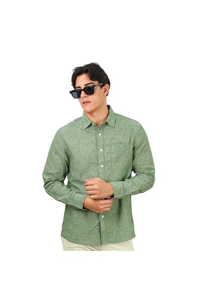 Giordano Men's Linen Cotton Poplin Shirt
