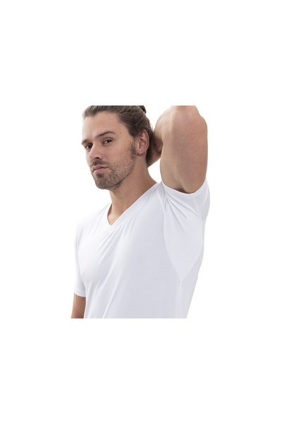 MEY Pyjama kurz für Herren in weiß