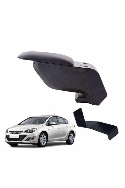 3 Tıkla Opel Astra J 2016 Saloon Black Armrest with Non-Pierced Steel Foot
