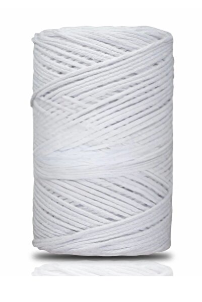Home Macrame din bumbac 2 mm alb