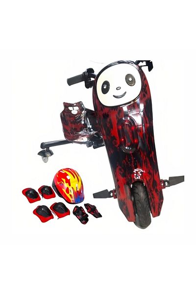 Generic Electric Drift Scooter | 36V | Red and Black | 3-Wheel Panda Design