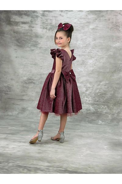 STELLA BUTİK Girl's Festive Glitter Dress