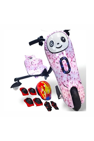Generic Electric Drift Scooter | 36 Volts | Pink and White | Three Wheels