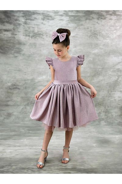 STELLA BUTİK Girl's Festive Glitter Dress