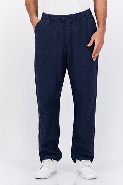 GAP Men Relaxed Fit Microdot Straight Leg Pants, Navy
