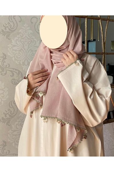 Nimet Abla Butik Hand Embroidered Prayer Robe Suit