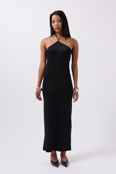 İpeksi Silky Cross Strap Maxi Dress