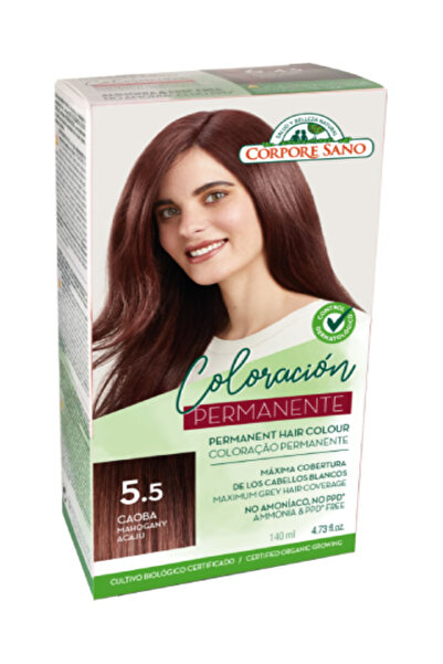 Corpore Sano صبغة شعر دائمة 5.5 ماهوجني (140 مل)