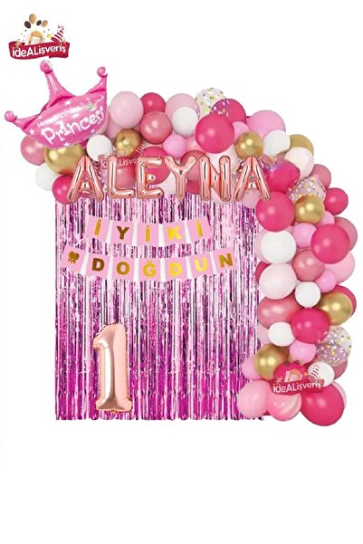 Genel Markalar 6 Harfli Rose İsimli Pembe Beyaz Konseptli Kraliçe Taçlı Doğum...