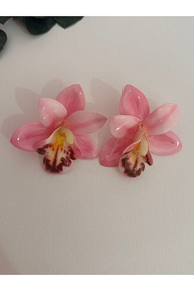 YENGEÇ Lotus Flower Model Earrings