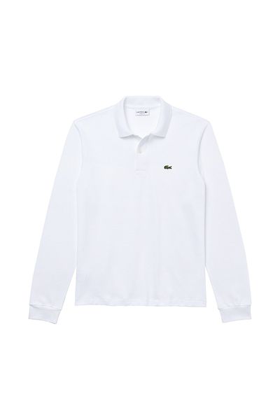 Lacoste Poloshirt Langarmpoloshirt aus Petit Piqué