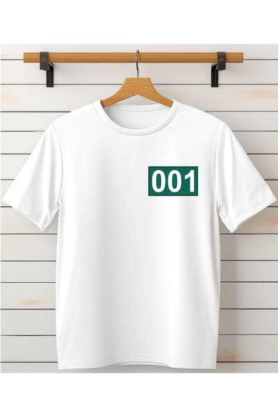 ASELİNDA Guler rotund cu imprimeu - Tricou alb (prețul este pentru o singură bucată)