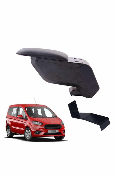 3 Tıkla Courier 2016 Glass Van Black Armrest with Non-Pierced Steel Legs