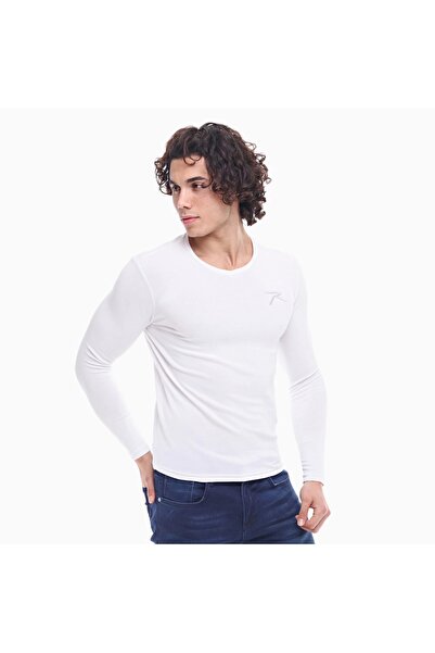 raru Vesper White - Long Sleeve Technical Performance Sports T-shirt