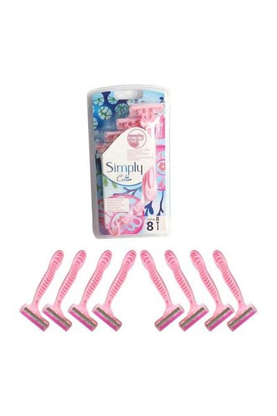 colier Simply Colier Razor Blades Set, 8 Pieces, Pink