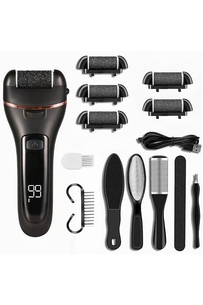 varioshop Set Pila Electrica VarioShop®, Pentru Calcaie si Talpi, Include 6 Capete Detasabile si 7 Accesorii,