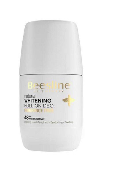 Beesline مزيل عرق رول أون من دون رائحة لتفتيح البشرة لمدة 48 ساعة أبيض/ذهبي 50ملليلتر