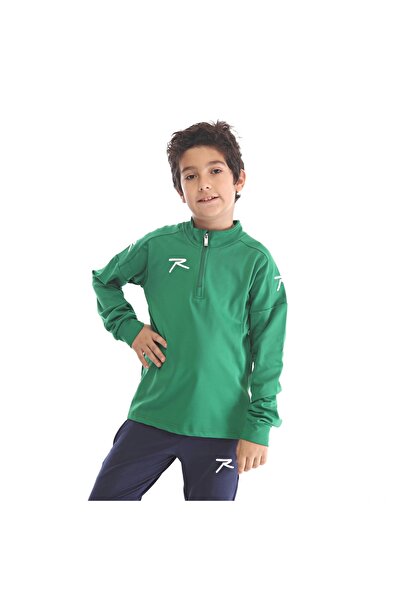 raru Children's Half Zip Top Fugio Green