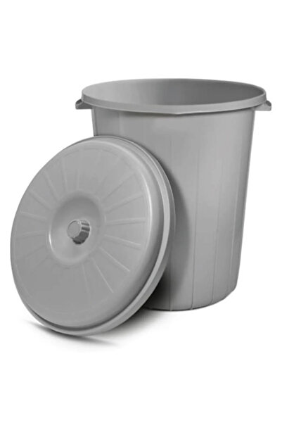 Metler سلة مهملات بلاستيكية مستديرة متوسطة الحجم سعة 50 لتر مع غطاء دلو لحوم ...