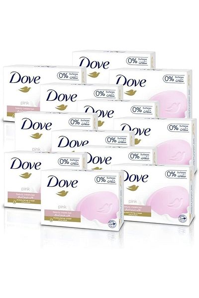 Dove 12-Piece Pink moisturizing beauty cream mold soap 135 gm
