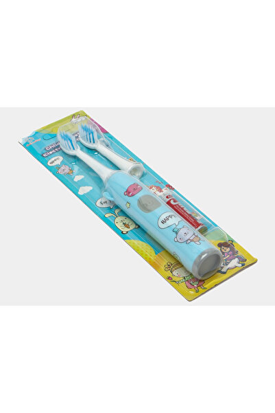 ABYZ Electric toothbrush for children with 2 heads and battery included, color Bleu