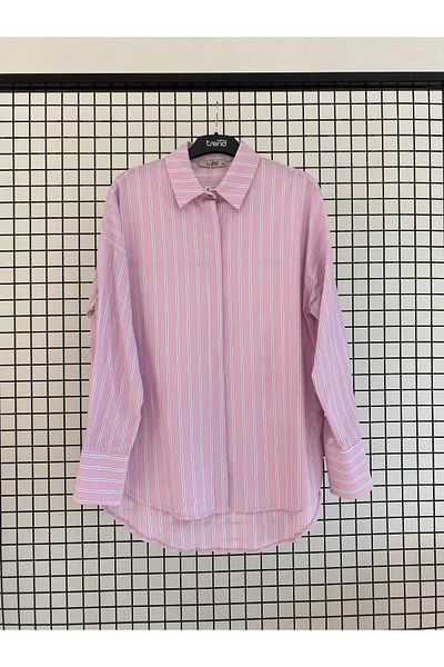 Armine TREND Striped Short Front Long Back Tunic Shirt
