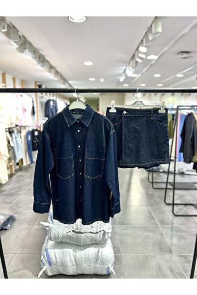 FOXY Freaky Collection Gömlek Kot Çıtçıtlı Denim Gömlek Cepli