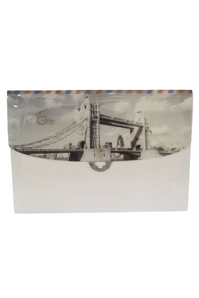 Generic A4 plastic file folder with 3 pockets