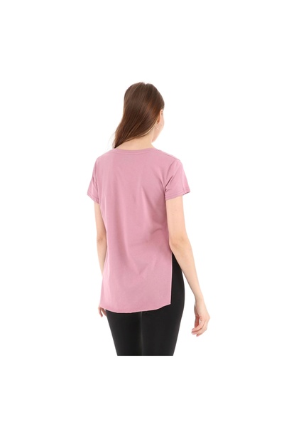 raru Γυναικείο μπλουζάκι με λαιμόκοψη 100% βαμβακερό FUMUS PINK