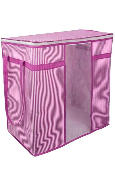Skygo Storage Bag with Window - Pink and White Striped